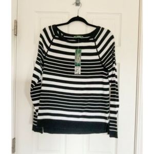 NWT Lauren Ralph Lauren Striped Sweater - M